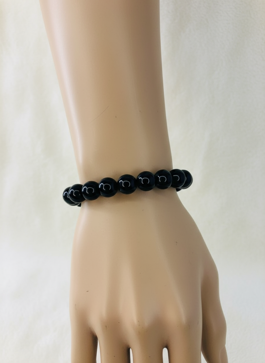 Black Onyx Bead Bracelet