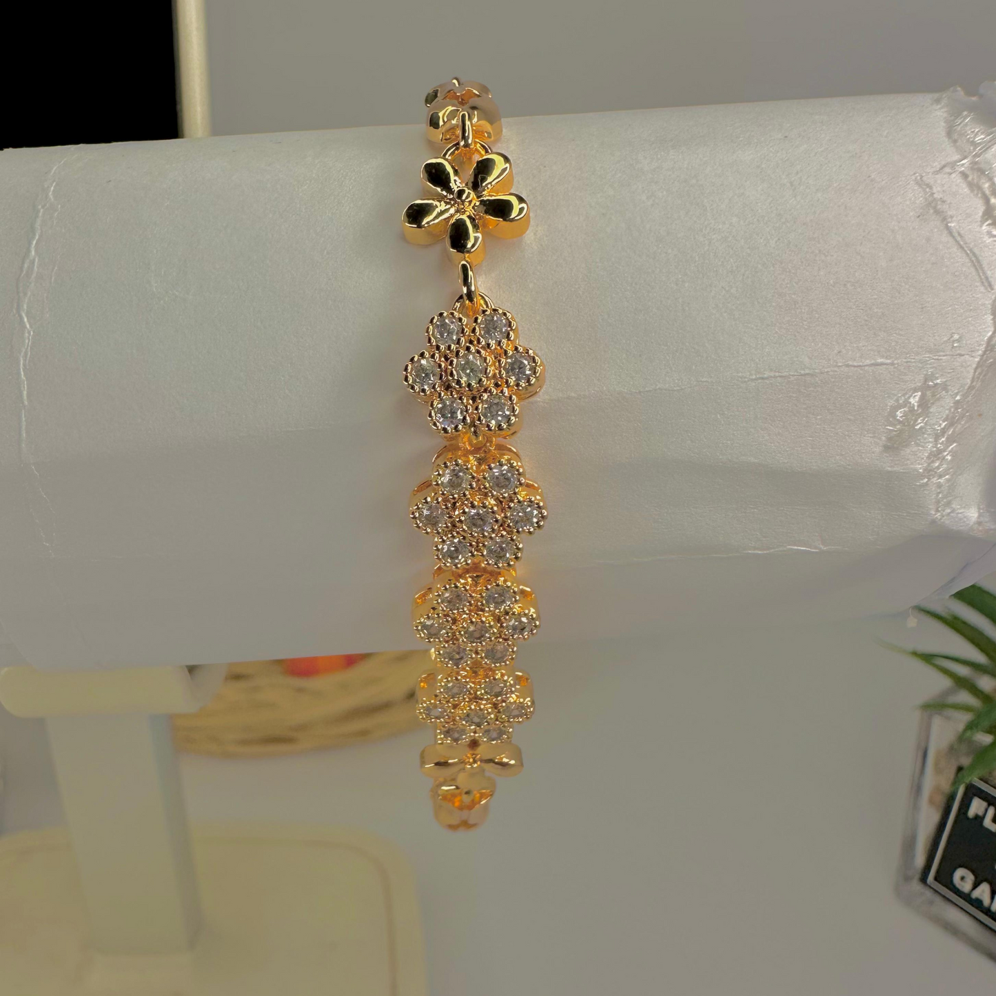 Gold-Colored Plated Chain Bracelet