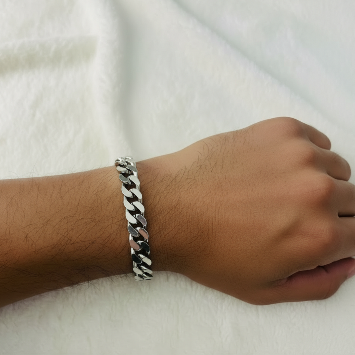 Men’s Silver Curb Chain Bracelet