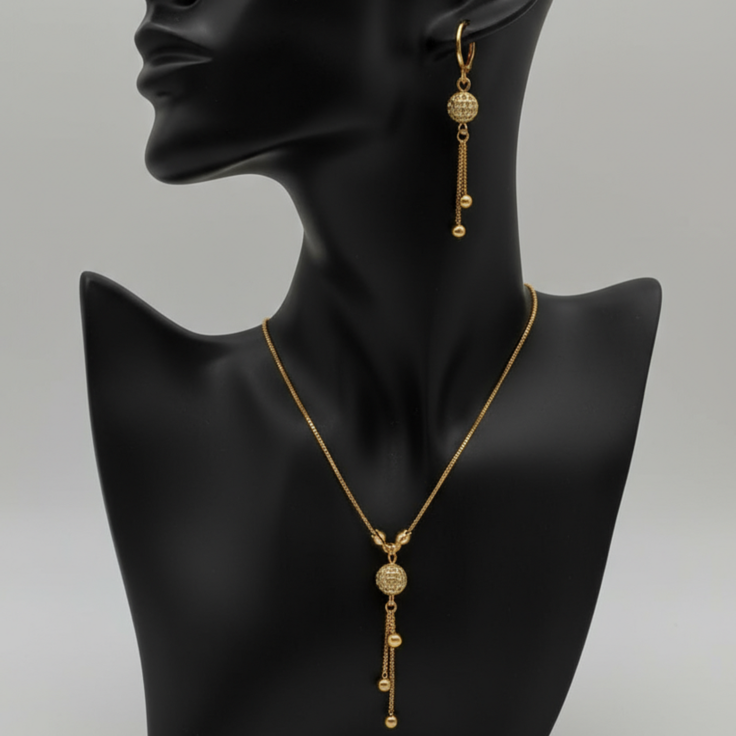 Modern gold plated zircon necklace