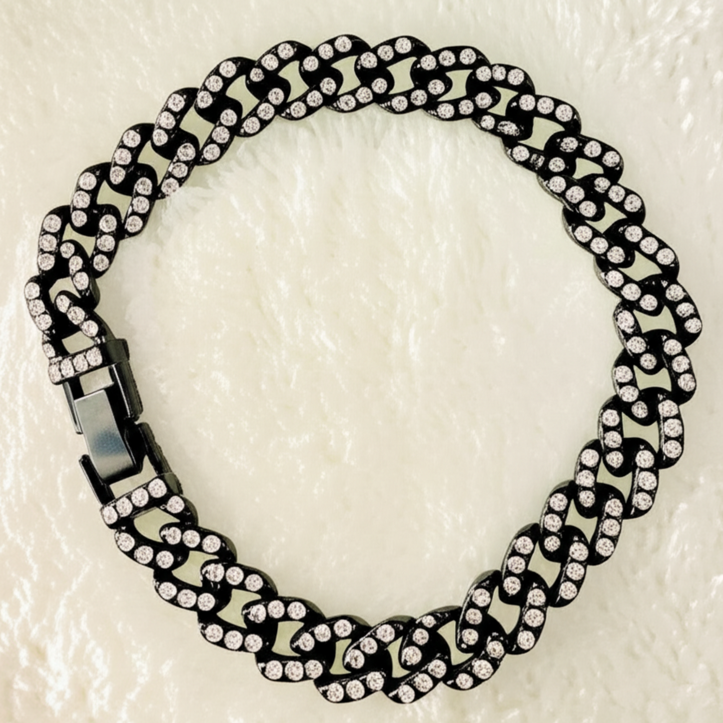Black Cuban Link Chain Bracelet