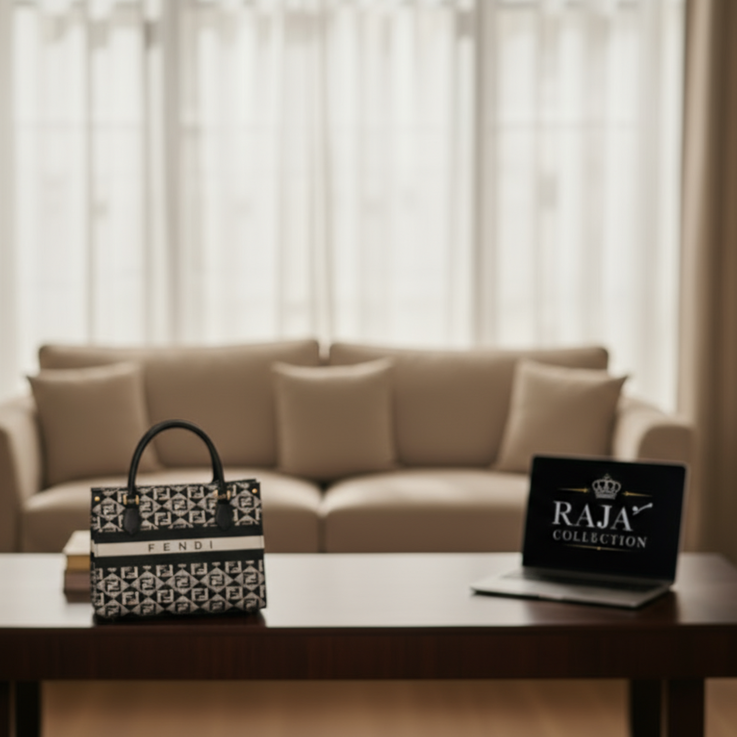 Fendi Black & White Tote Bag