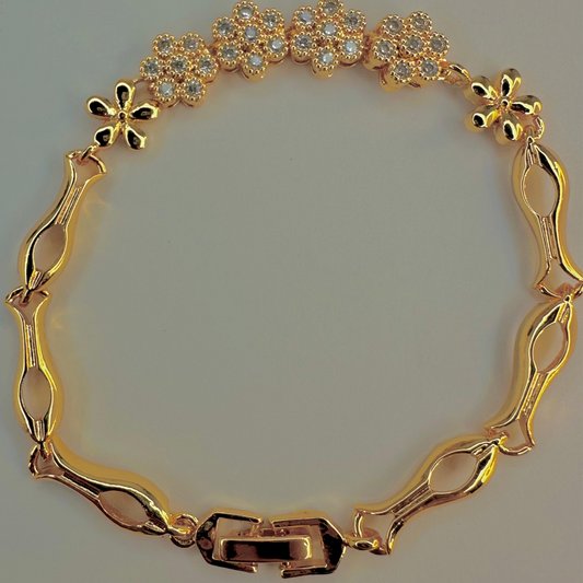 Gold-Colored Plated Chain Bracelet